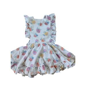 Numi White Floral Pinafore